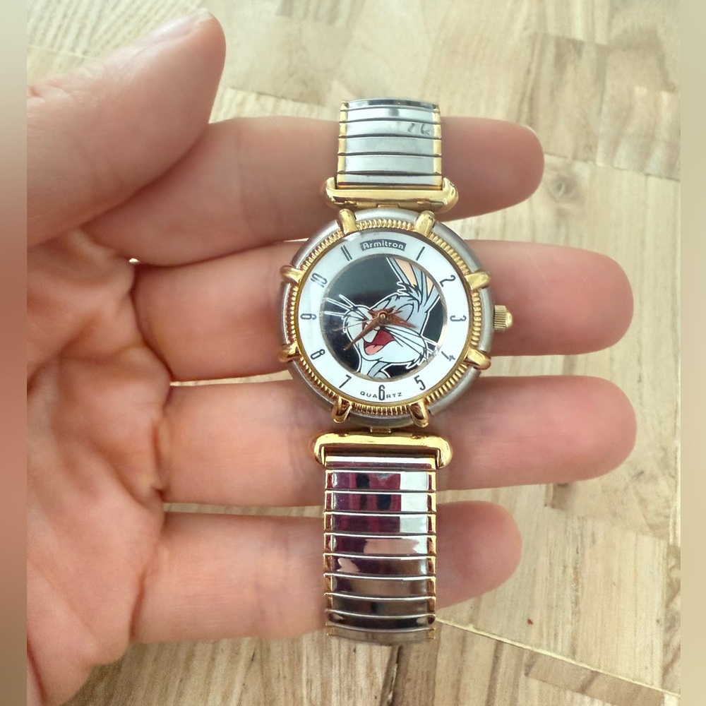 Vintage 90s Armitron Warner bros looney tunes bugs bunny watch NEW BATTERY